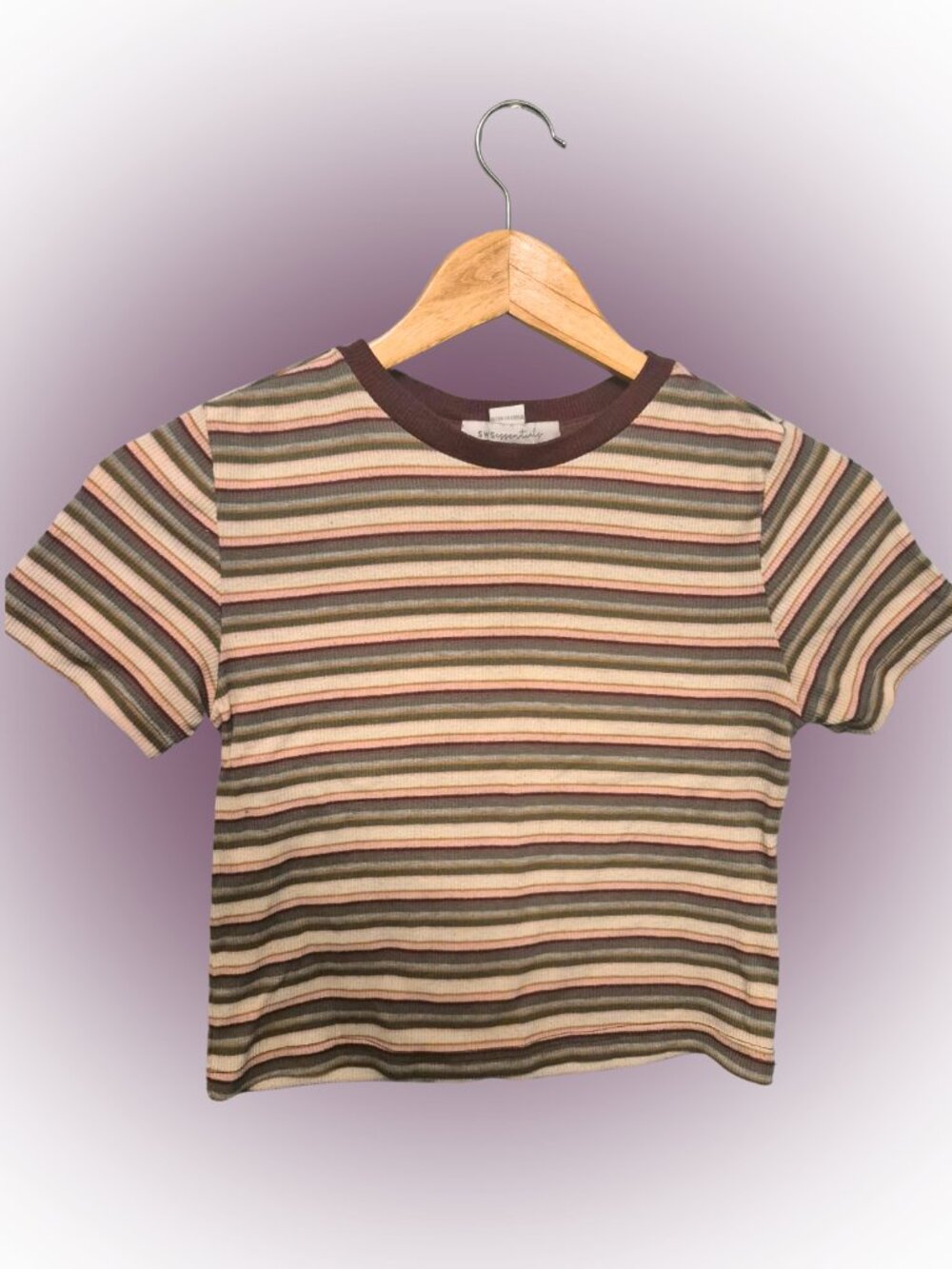 y2k cropped striped shirt